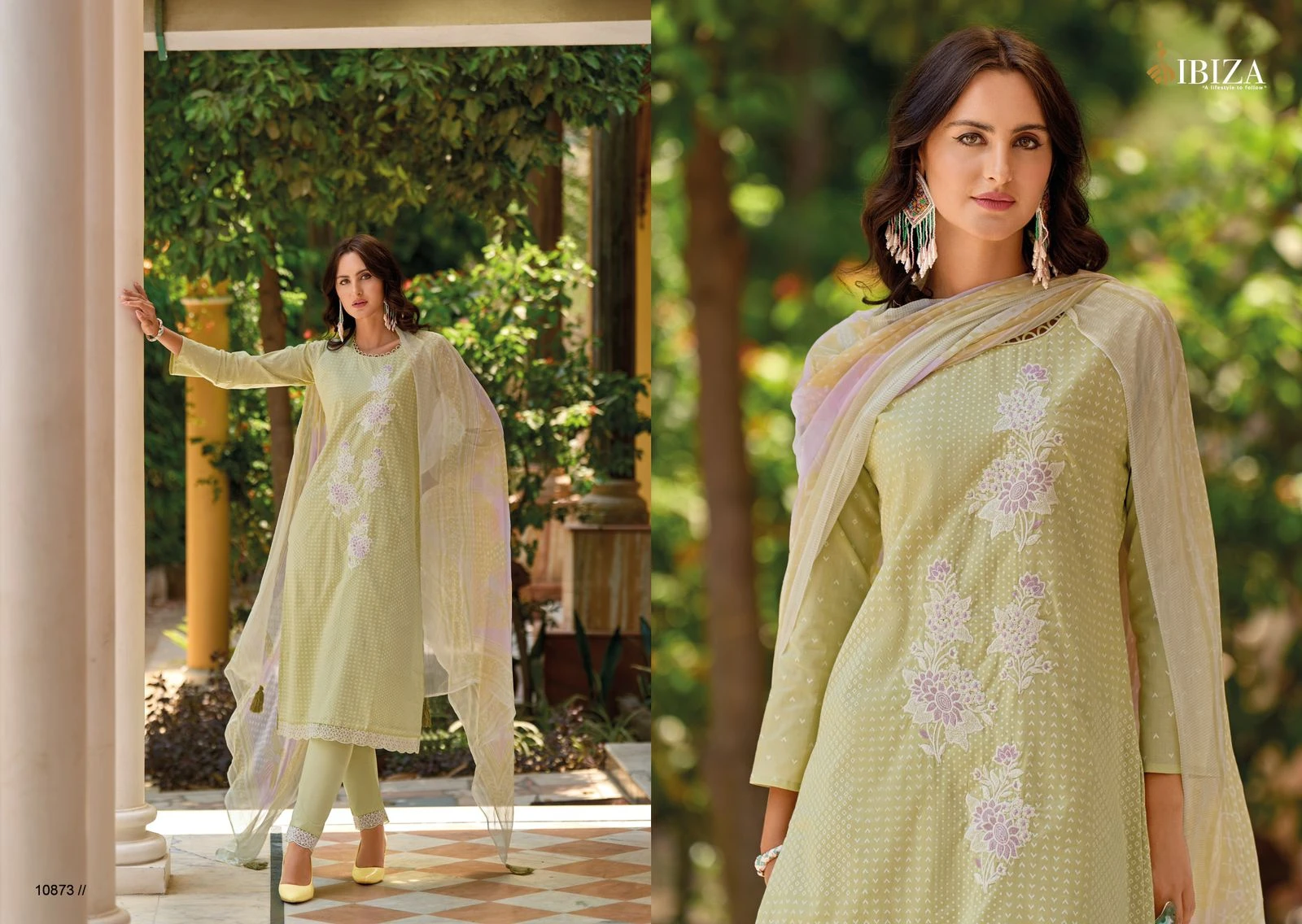 Ibiza Gucci Pure Lawn Cotton Salwar Suit Wholesale Catalog — Wholesale Salwar Suits, Ibiza wholesale from Surat — view 3